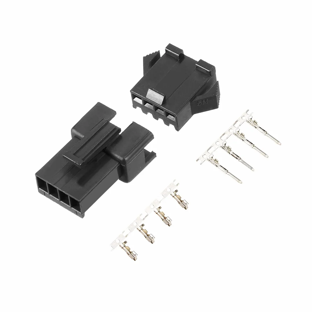 sourcing map 20 par 2,54 mm 4 piny męskie żeńskie JST-SM obudowa Crimp Terminal wtyk DE de