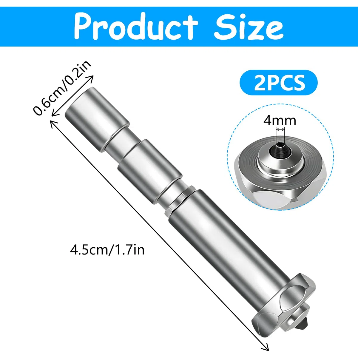 2 sztuki hartowanych stalowych dysz Quick-Swap do Anycubic Kobra 3 Max/Kobra 3 Max Combo, zestaw dysz 0,4 mm z integrowanym trzonem do drukarki 3D Hotend
