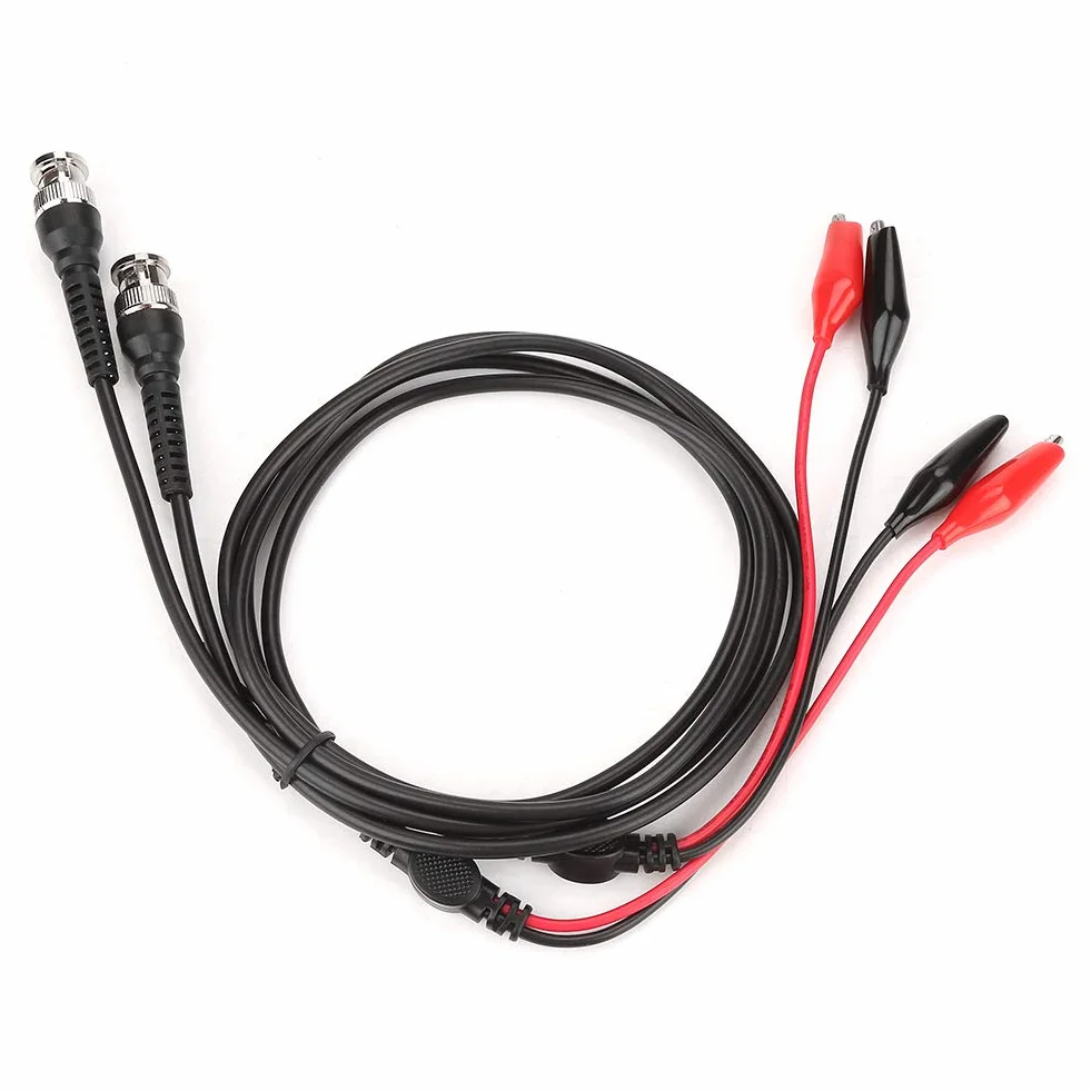 Przewody pomiarowe BNC, 2 szt. P1011 Q9 oscyloskopowy kabel pomiarowy do podwójnego zacisku krokodylkowego 108 cm