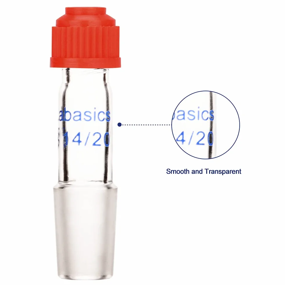 Labasics Adapter wlotowy termometru z przegubem wewnętrznym 14/20, wysokość 80 mm, do aparatów destylacyjnych (złącze 19/22)