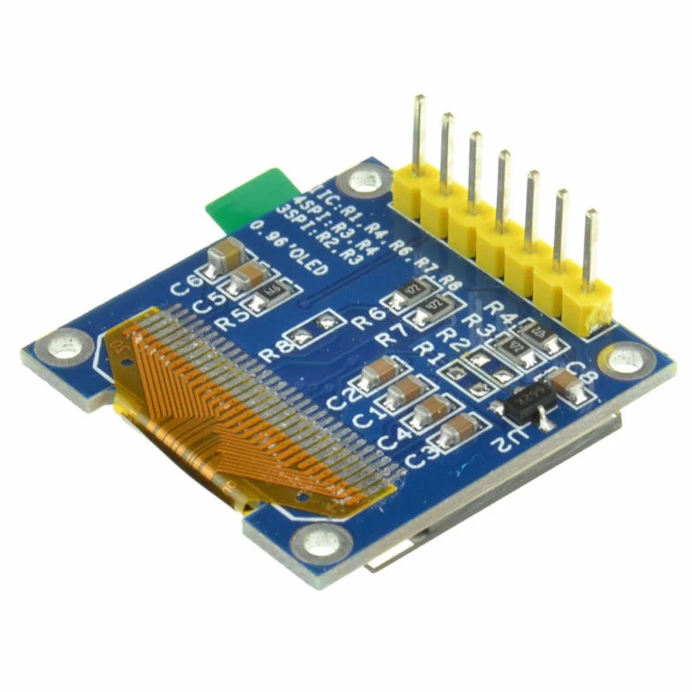 0,96" SSD1306 SPI OLED wyświetlacz LCD 128 x 64 OLED do 51 STM34 Arduino Raspberry Pi żółty niebieski czcionka