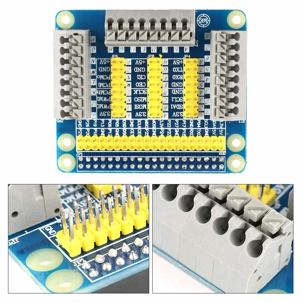 Raspberry Pi GPIO płytka rozszerzająca osłona do Pi 4B/3B/2 z zestawem śrub i kablem taśmowym