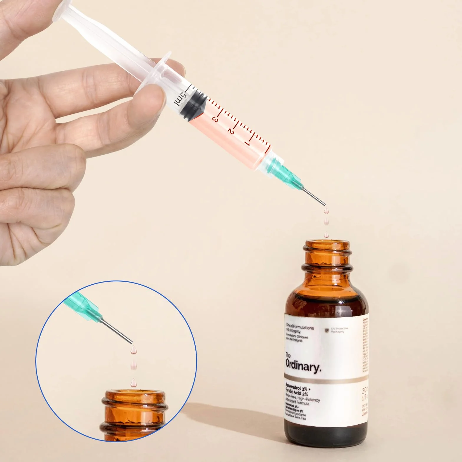 10 Sztuk Strzykawki 5 ml i 1 ml z Tępą Igłą - Plastikowa Strzykawka Wielokrotnego Użytku z Pomiarem Do Laboratorium, Przemysłu, Kleju