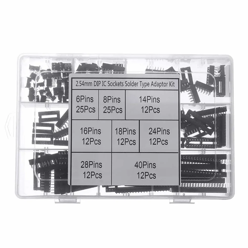DollaTek 122 szt. DIP IC adapter wtykowy lutowania 6-40 pinów