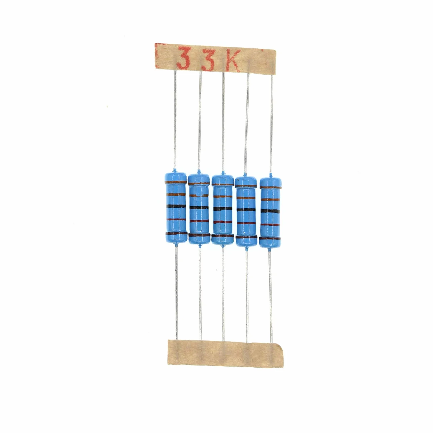 50PCS 2 Watts 2W 33K Ohm 1% Rezystor metalowy