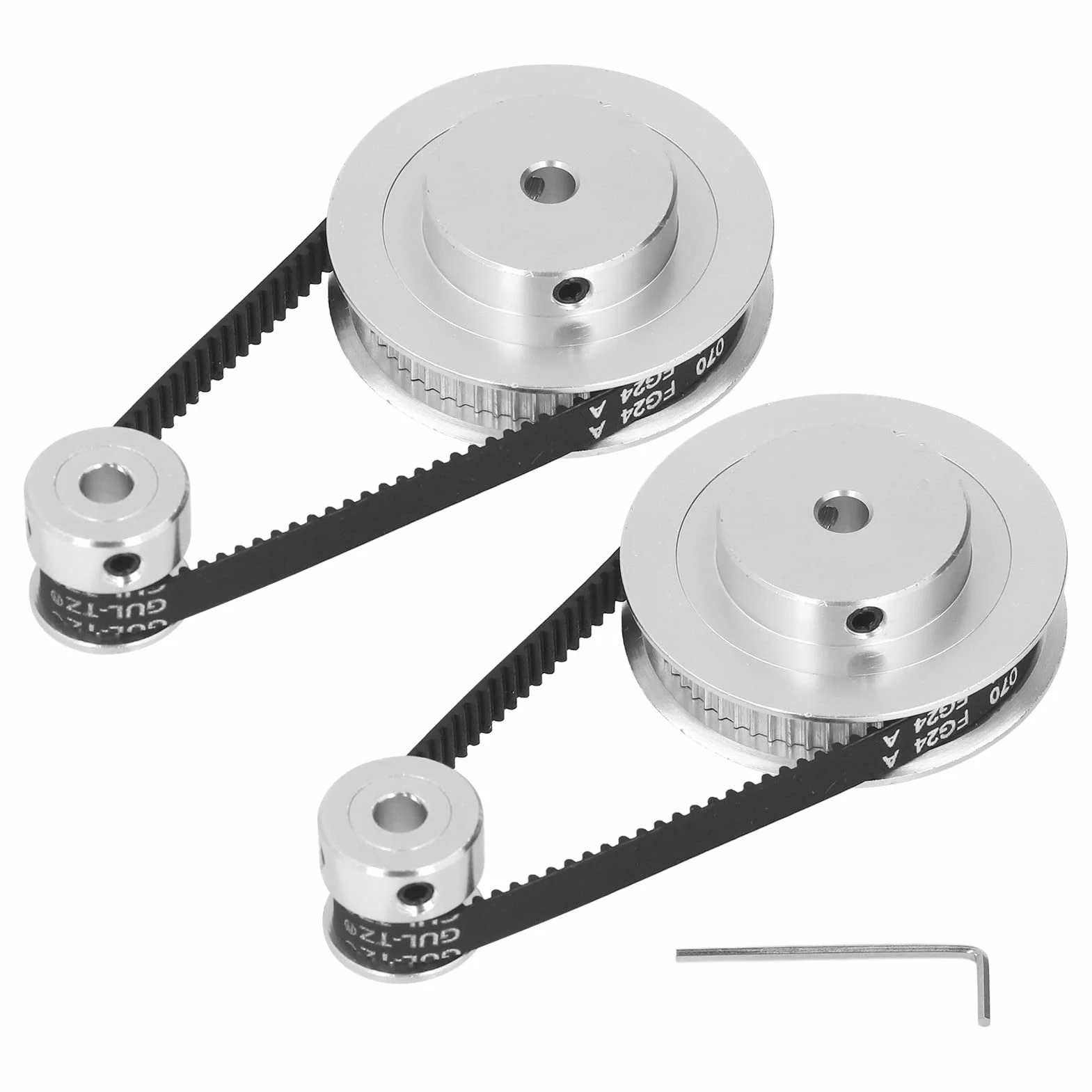 GT2 Koło Synchroniczne Zestaw kół Pasowych Silnika Krokowego Aluminiowe Pas 200mm 6mm do Drukarki 3D 5mm