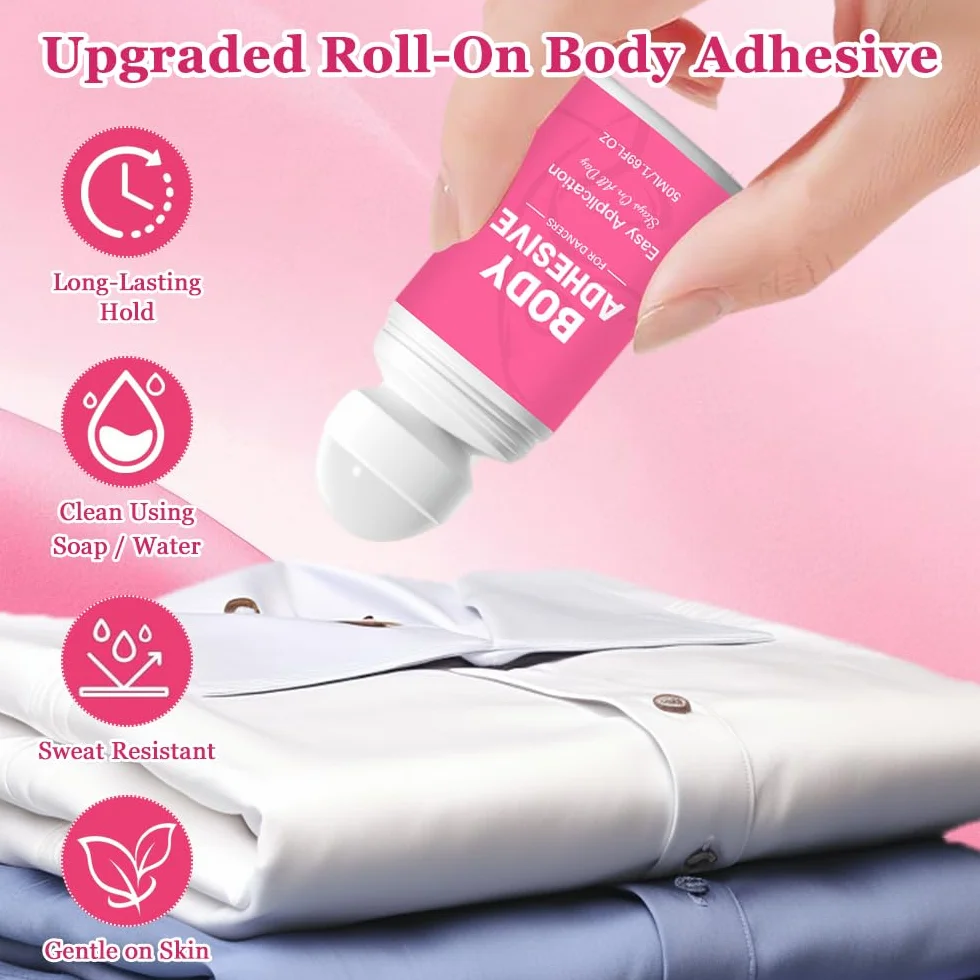 Klej do skóry Roll-on 75 ml przenośny do ubrań, skarpet, peruki i strasu