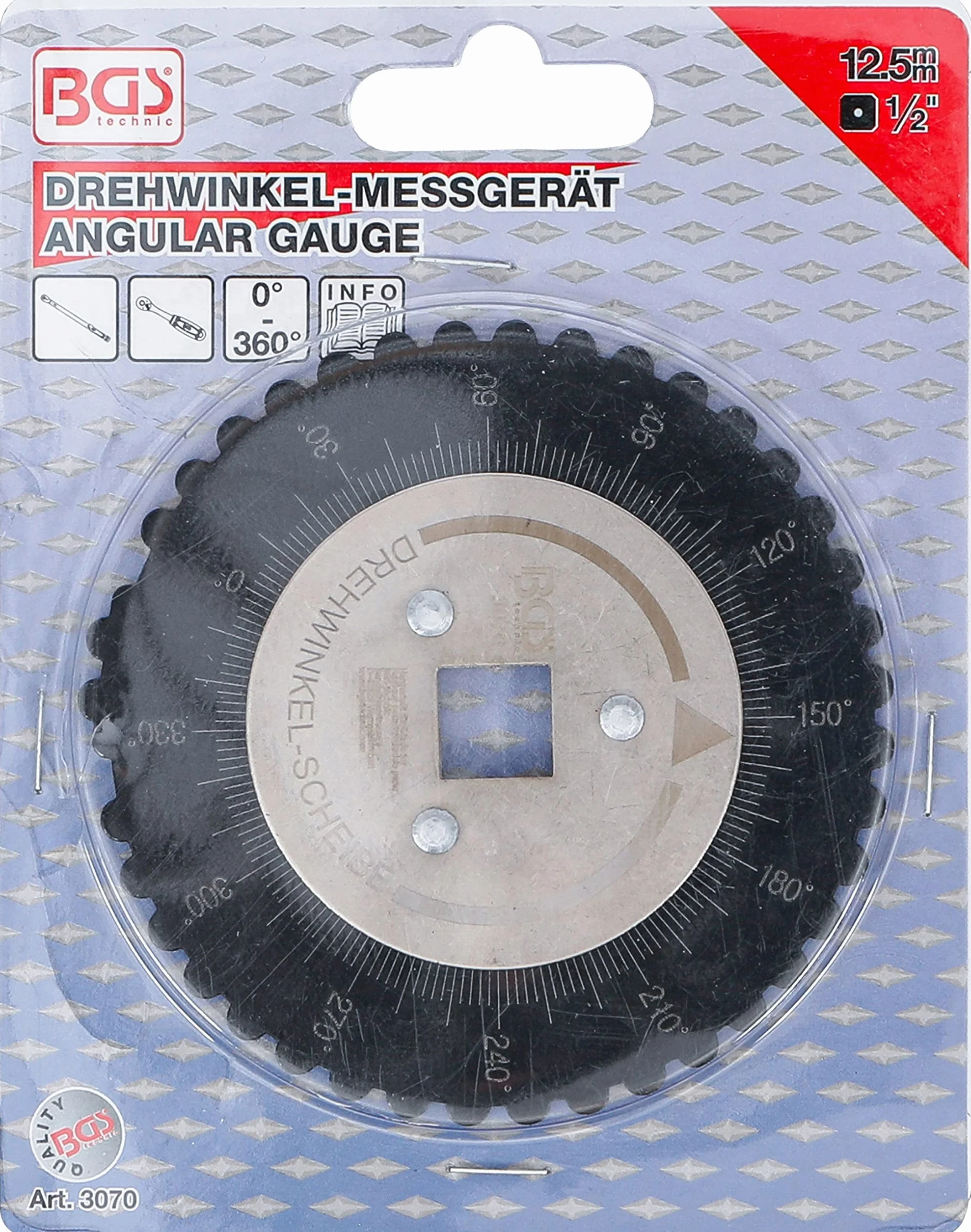 BGS 3070 | Miernik kąta obrotu z magnesem do dokręcania o kąt obrotu | 12,5 mm (1/2")
