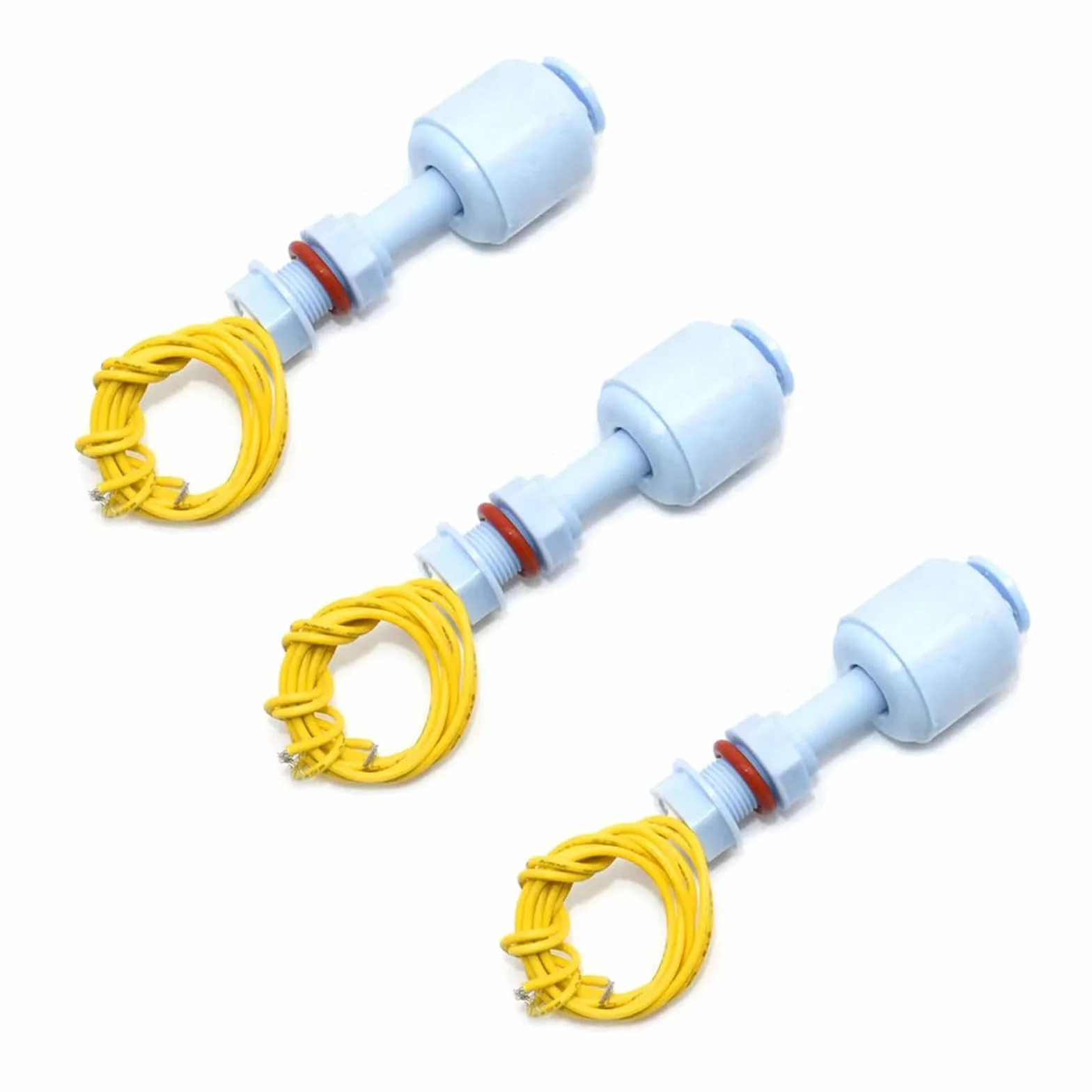 3 czujniki poziomu wody, zarówno obwody AC 220 V, jak i AC/DC24 V, przełącznik pływakowy, czujnik cieczy do hydroponiki, prac ogrodowych, akwarium, zbiorników basenowych, 52 mm