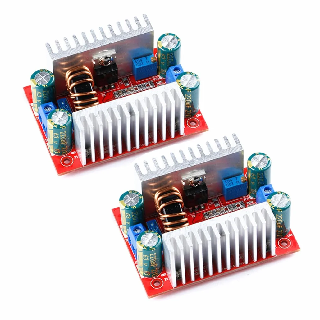 Hailege 2 szt. 400 W 15 A DC Step Up Boost Power moduł 8,5-50 V do 10-60 V prąd stały regulowany wzmacniacz napięcia transformatora moduł napędu LED